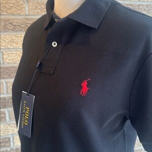 NWT: Polo by Ralph Lauren/ Classic Black Polo Shirt; Mens M
